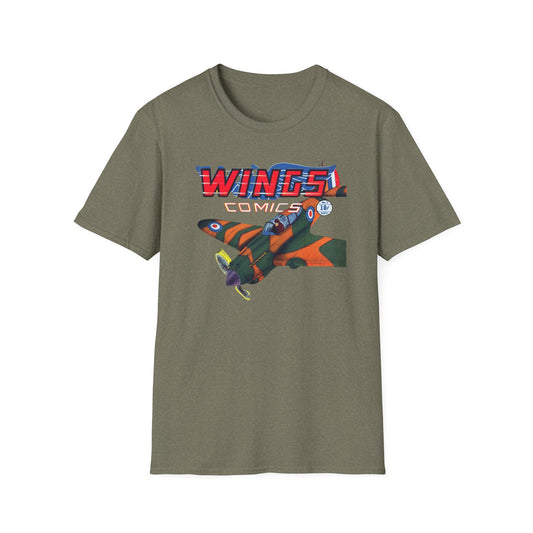 Retro Wings Comics Tee - 100% Cotton Classic Fit T-Shirt for Comic Fans and Vintage Lovers