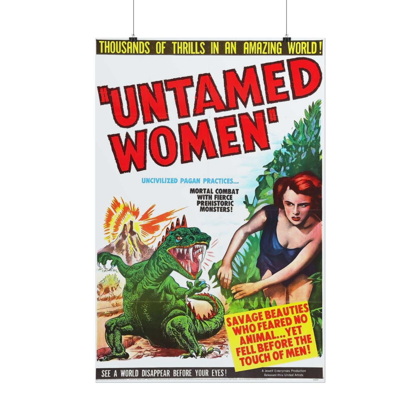 Untamed Women Comic Book Cover Retro Poster