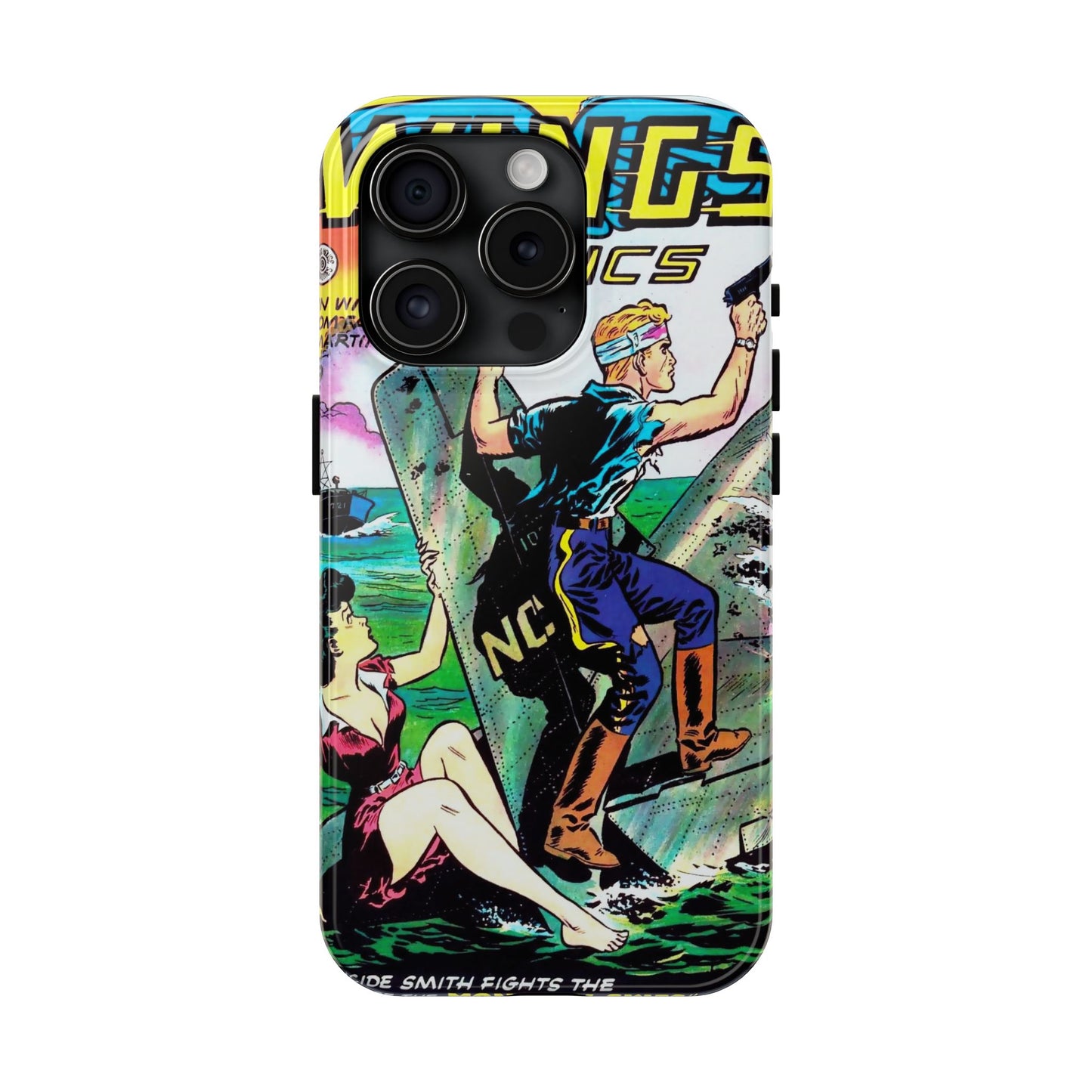 Retro Wings Comics Cover Tough Phone Cases - Old School Male 