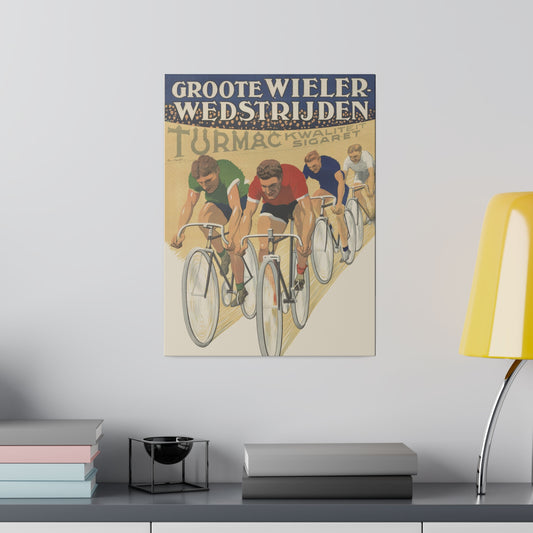 Vintage Bicycle Race Ad Canvas Print - Old School Male 