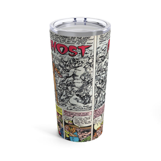 Vintage Ghost Comic Art Insulated 20oz Tumbler - Old School Male 