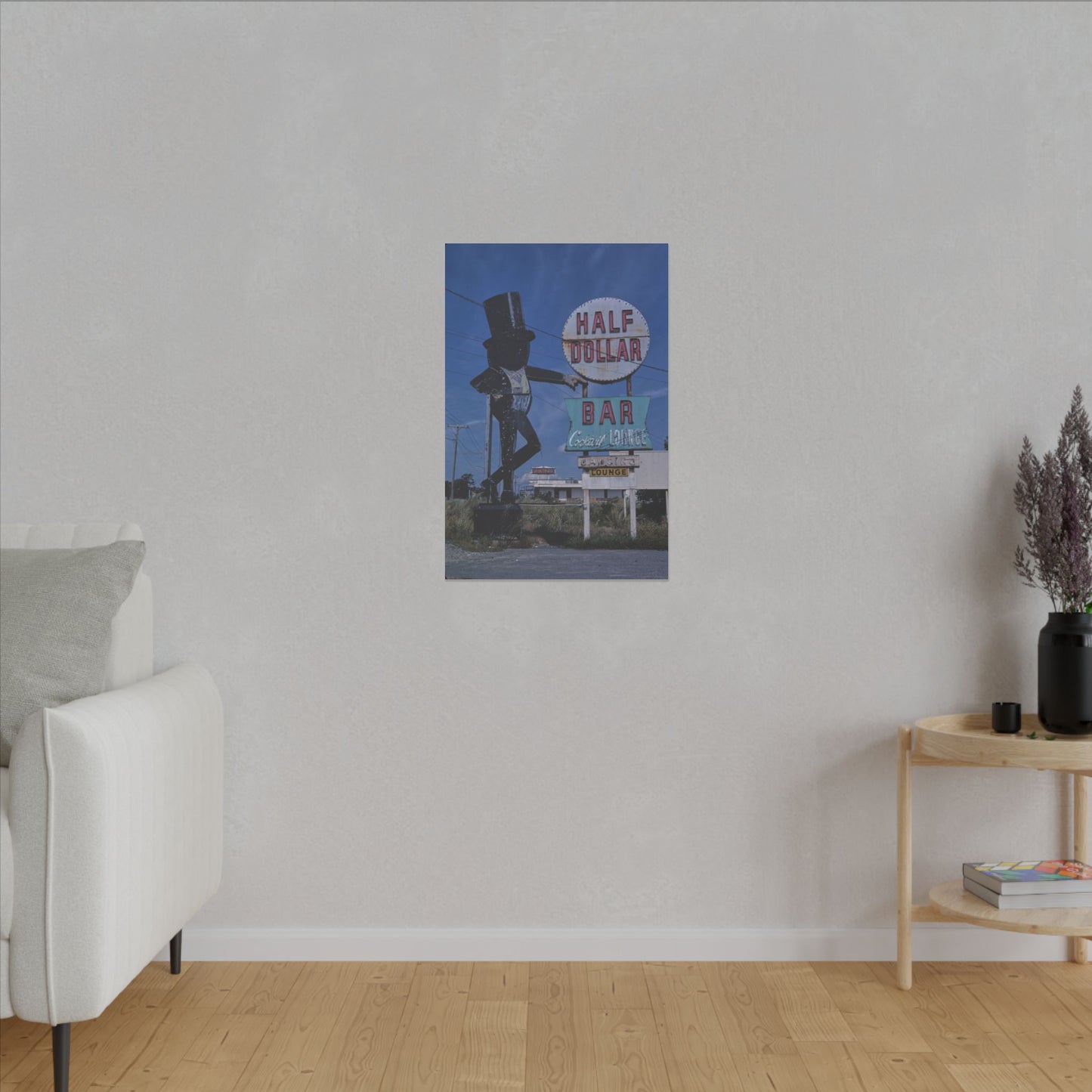 Retro Abandoned Half Dollar Bar Canvas Print