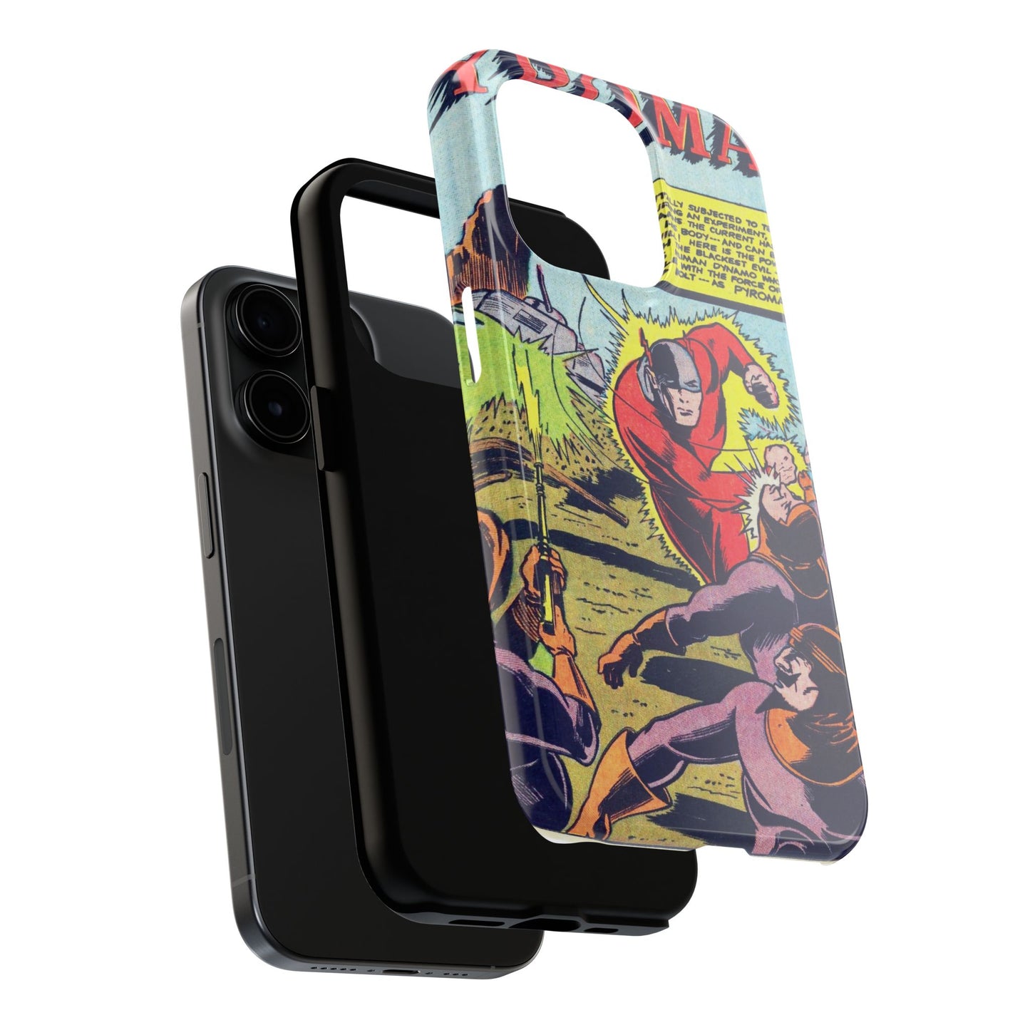 Vintage Pyroman Comic Page Durable Phone Cases