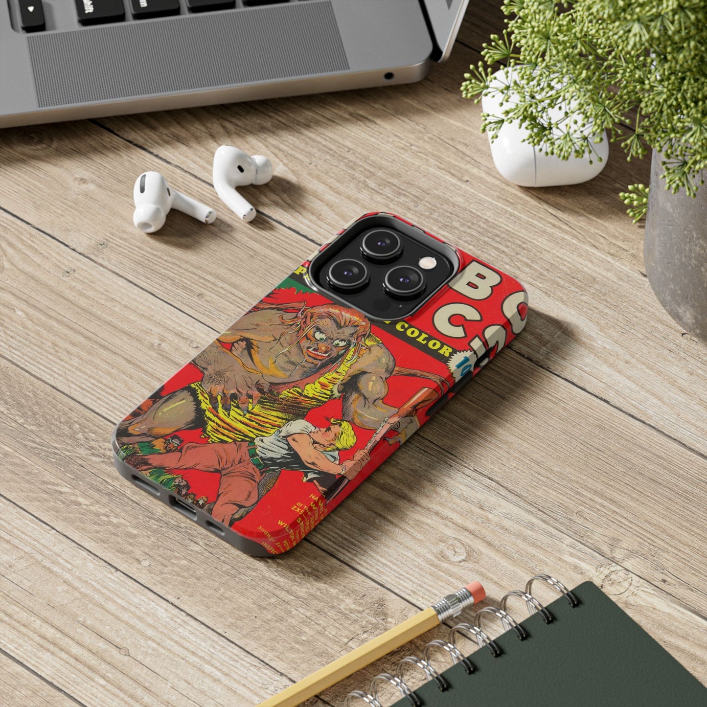 Vintage-Inspired Comic Book Tough Phone Cases - Old School Male 