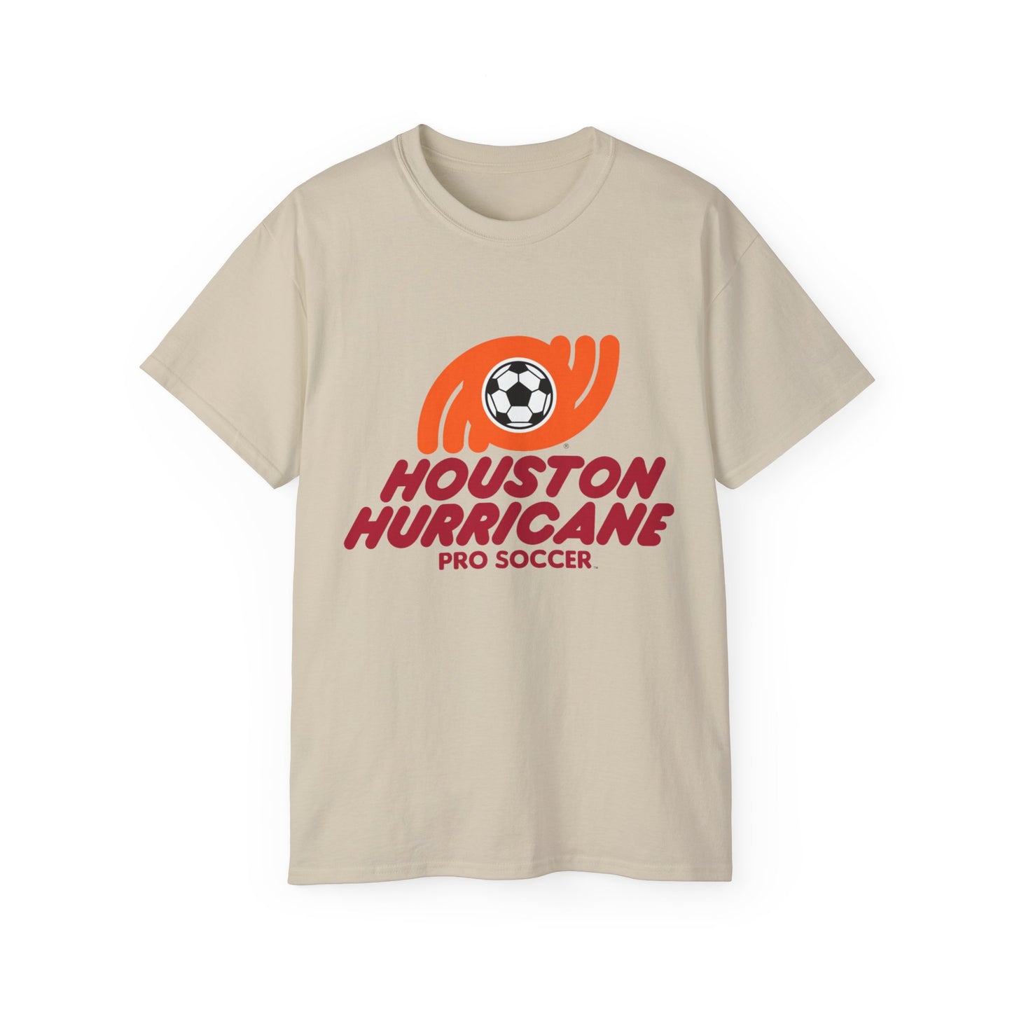 Houston Hurricane Soccer Team Unisex Ultra Cotton Tee - Old School Male 