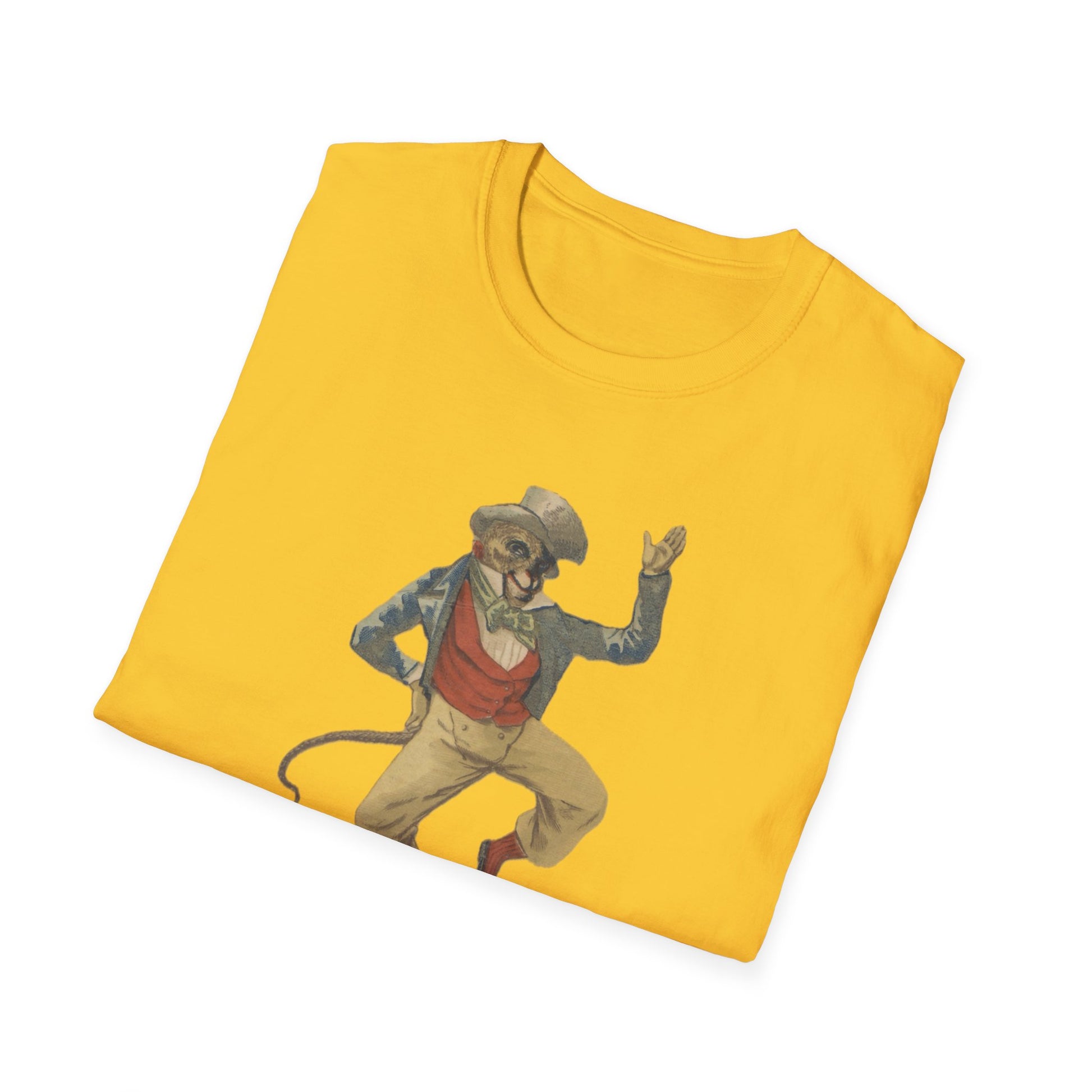 Humorous dancing monkey Unisex Softstyle T-Shirt - Old School Male 