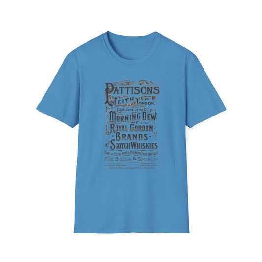 Pattison's Whiskey Graphic T-Shirt - Unisex Vintage Style Tee for Whiskey Lovers