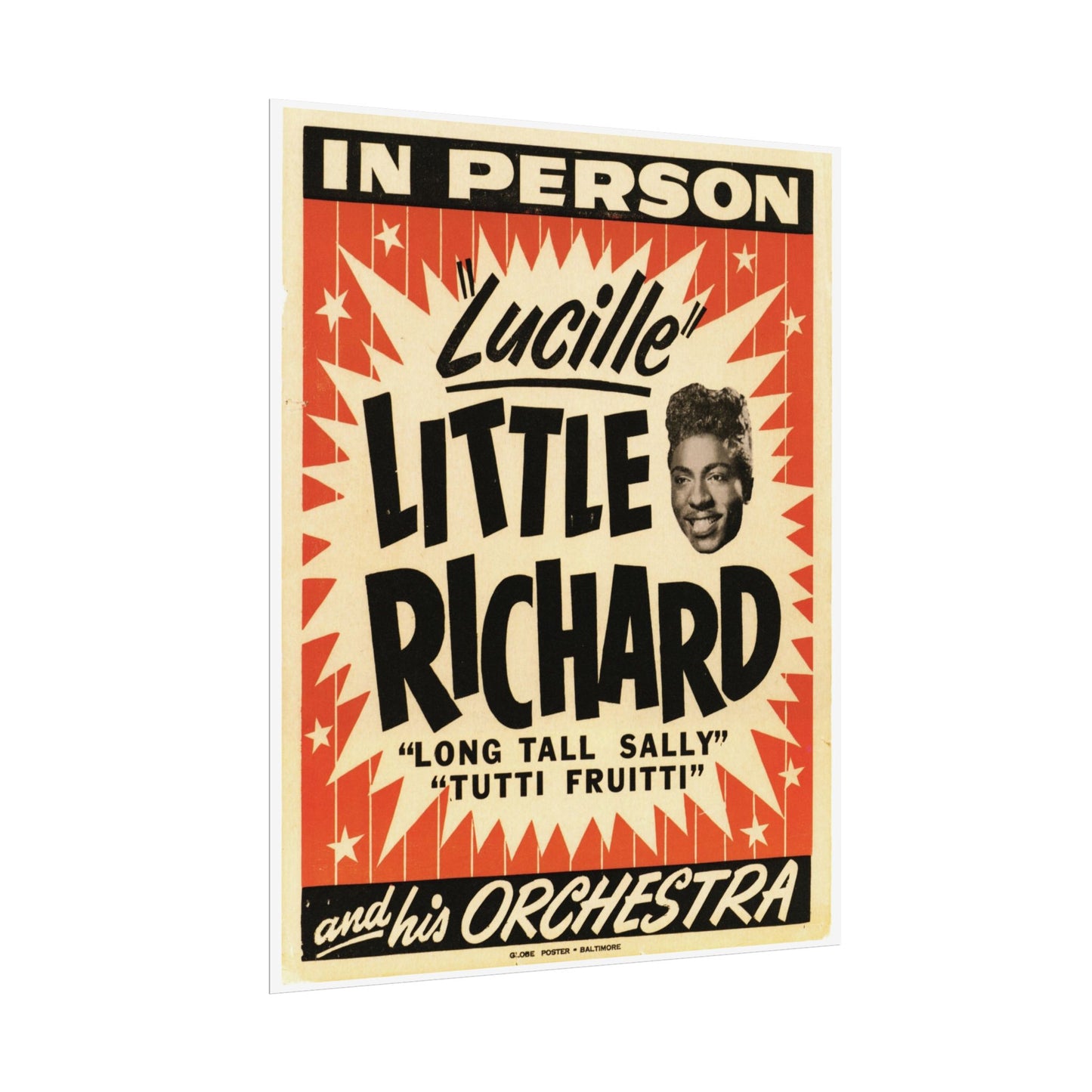 Retro Little Richard Concert Poster Poster Print - Old School Male 