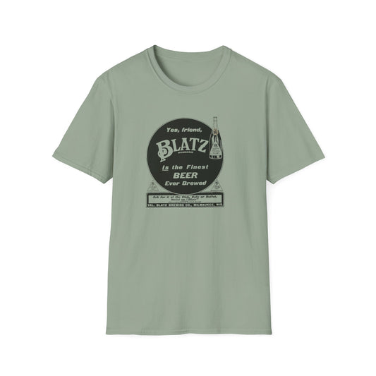 Vintage Blatz Brewing T-Shirt | 100% Cotton Retro Tee for Beer Lovers & Collectors