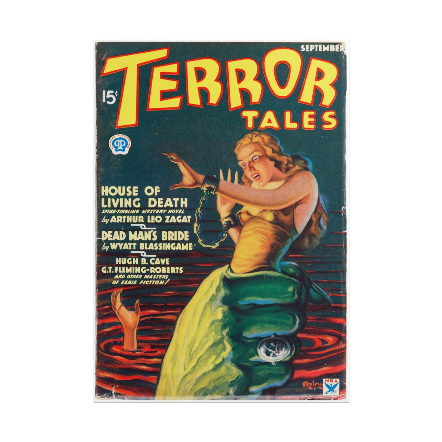 Retro Terror Tales Rolled Posters - Old School Male 