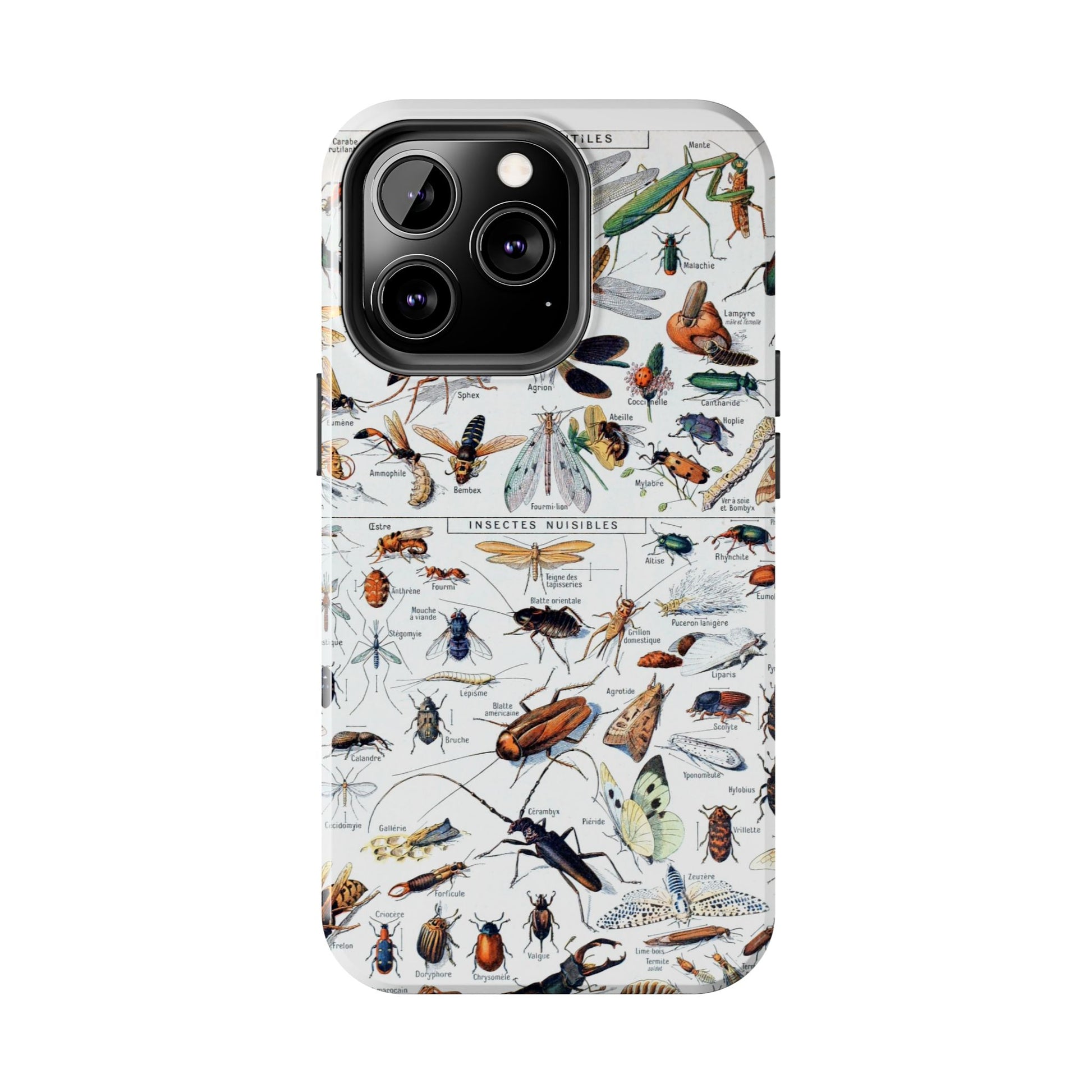 Insect-Themed Impact-Resistant Phone Cases - Old School Male 