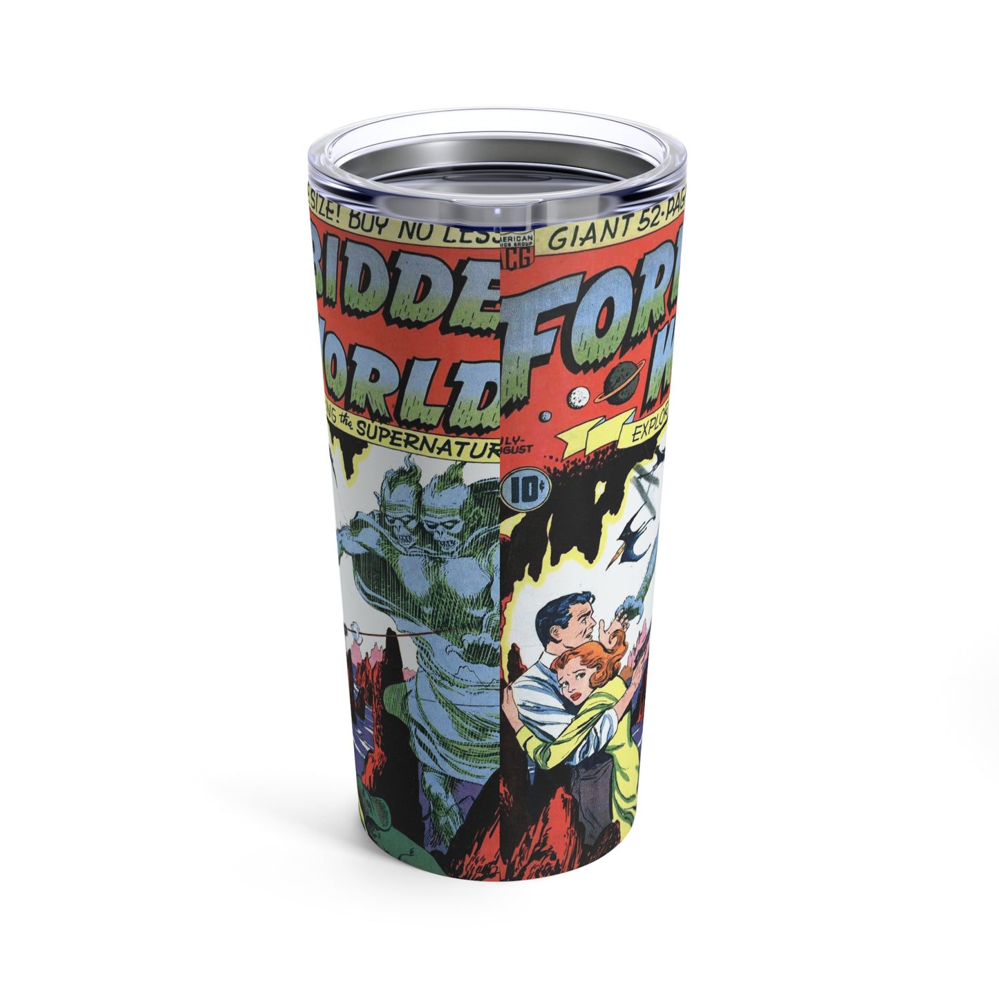 Vintage Sci-Fi Comic Book Inspired 20oz Tumbler - Old School Male 