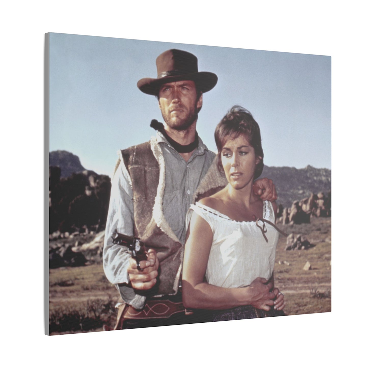 Clint Eastwood Fistful Of Dollars Western Movie Canvas Print - Old School Male 