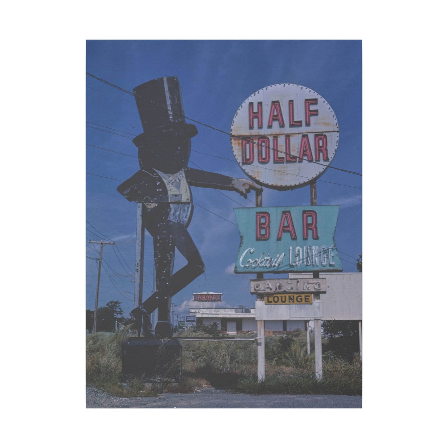 Retro Abandoned Half Dollar Bar Canvas Print - Old School Male 