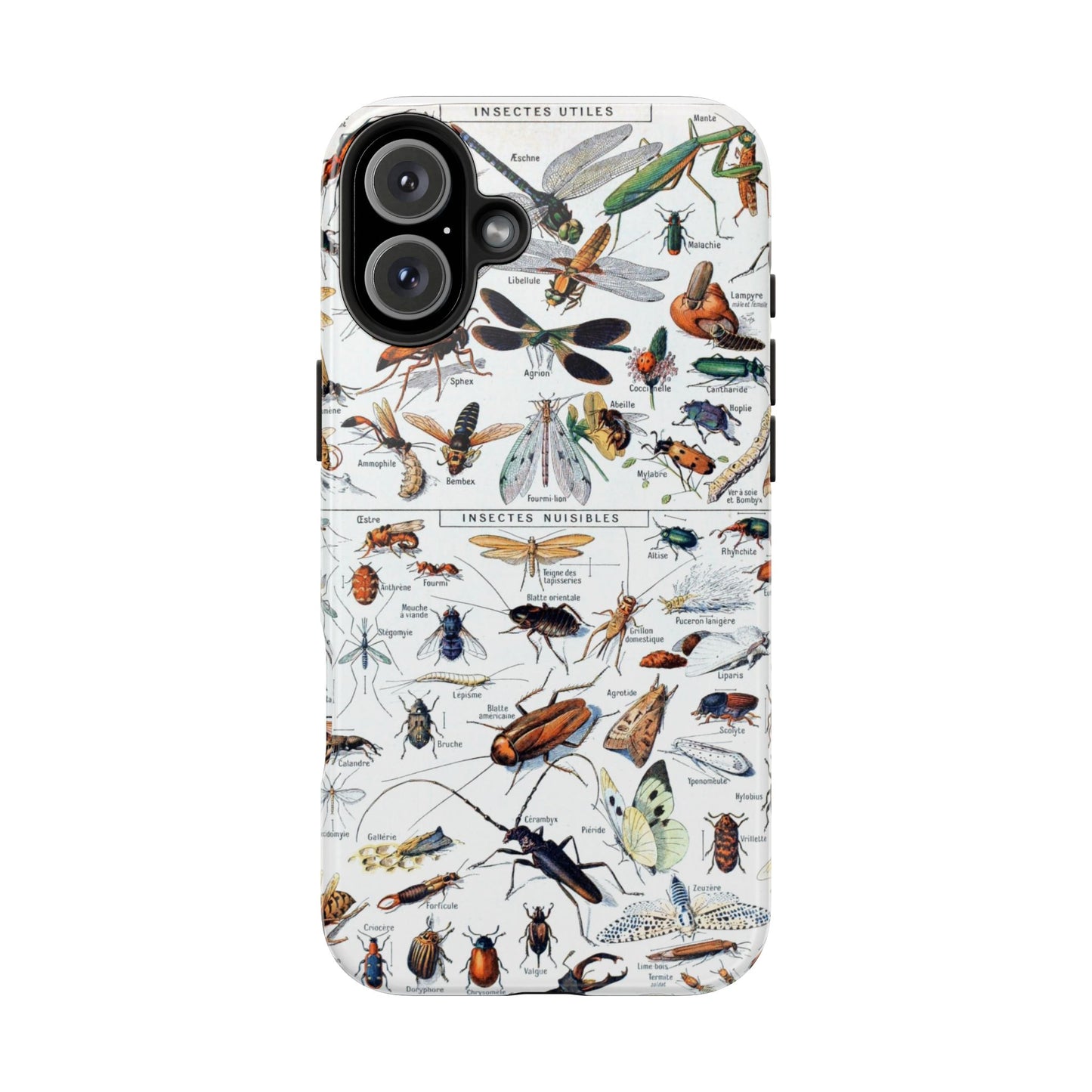 Insect-Themed Impact-Resistant Phone Cases - Old School Male 