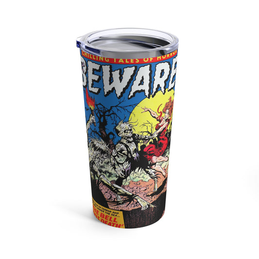 Vintage Beware Comic Book Inspired 20oz Insulated Tumbler - Old School Male 