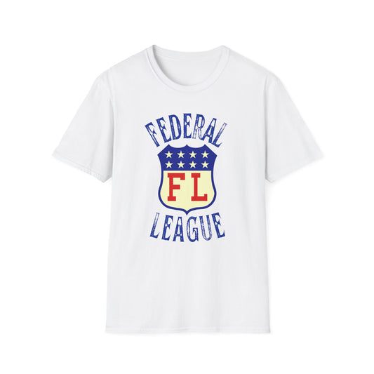 Vintage Federal League Unisex Softstyle T-Shirt - Old School Male 