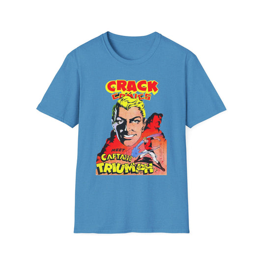 Vintage Comic T-Shirt - Retro Crack Design in Soft 100% Cotton for Comic Fans