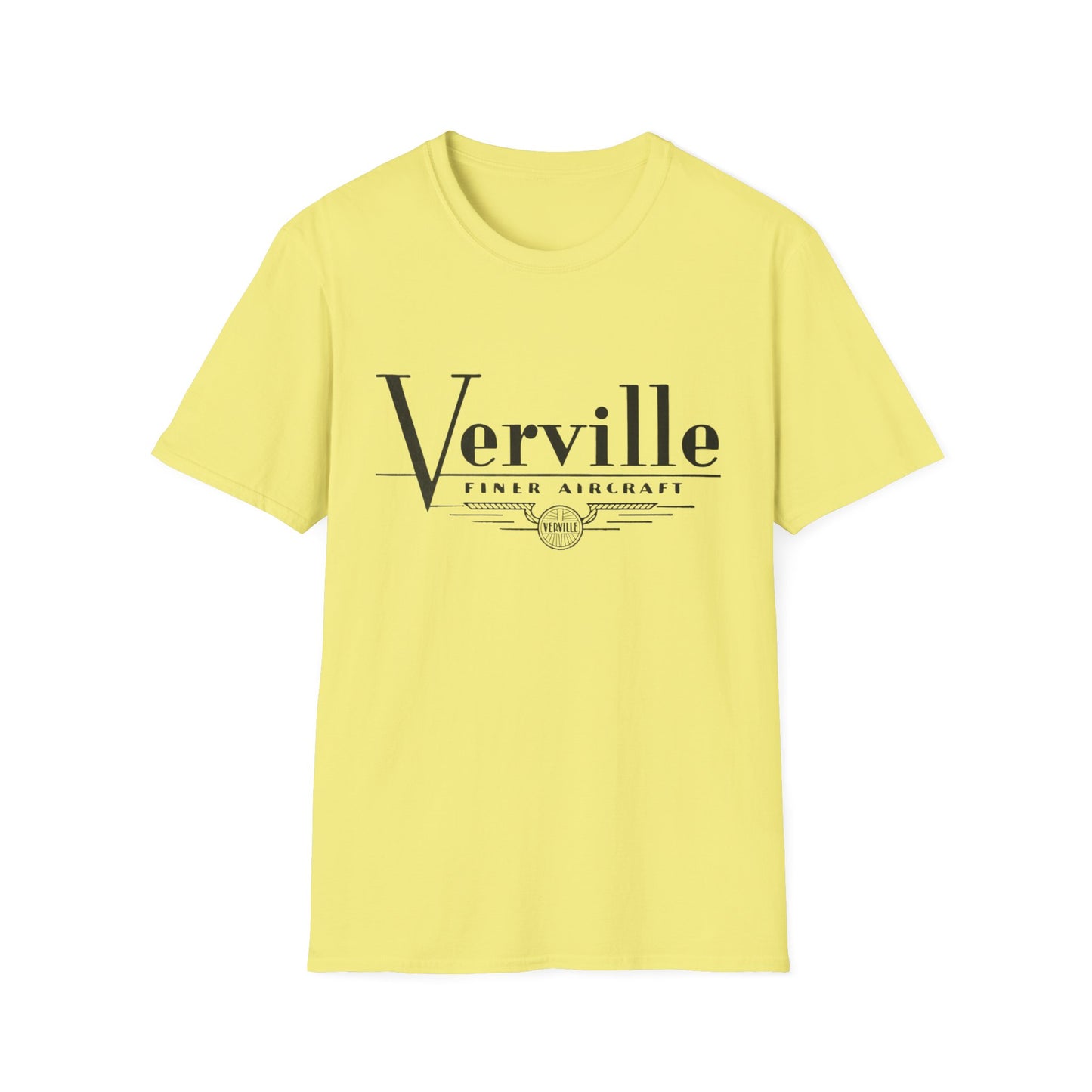 Soar In Style: Vintage Verville Aircraft Logo Tee For Aviation Aficionados