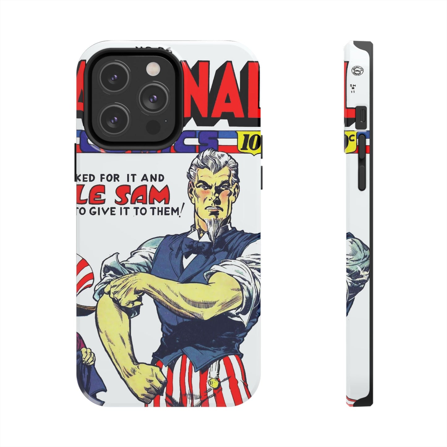 Vintage Comic Art Durable Phone Cases - Old School Male 