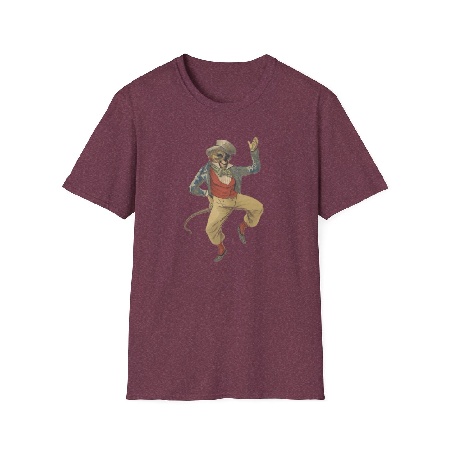 Humorous dancing monkey Unisex Softstyle T-Shirt - Old School Male 