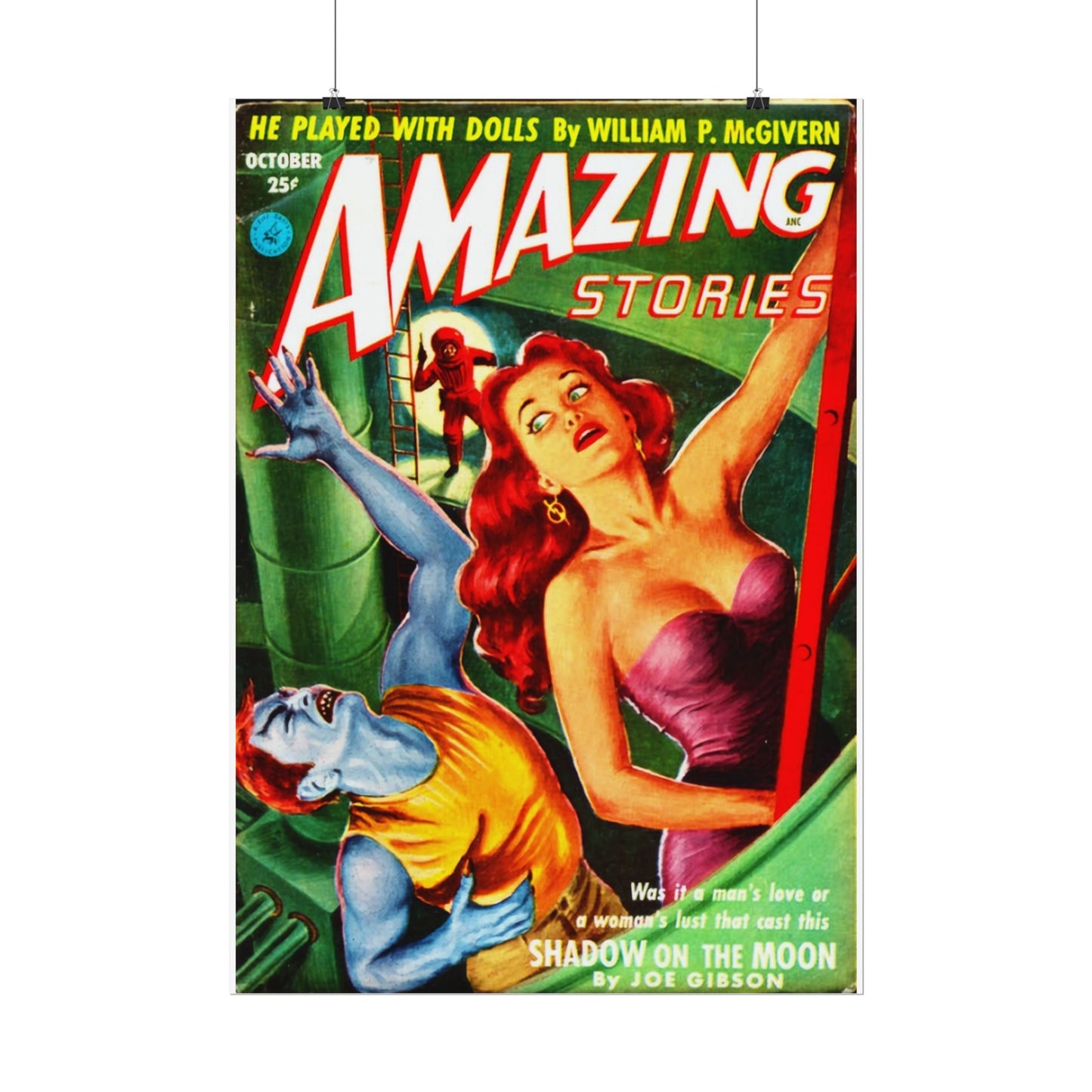 Retro Amazing Stories Cover Poster Print