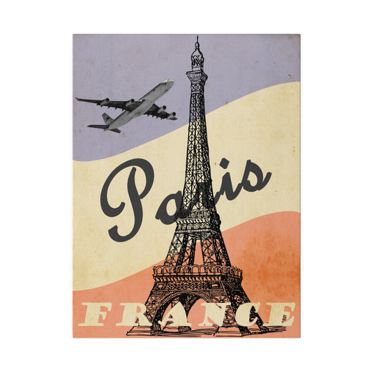 Nostalgic Paris France Canvas Print - Old School Male 