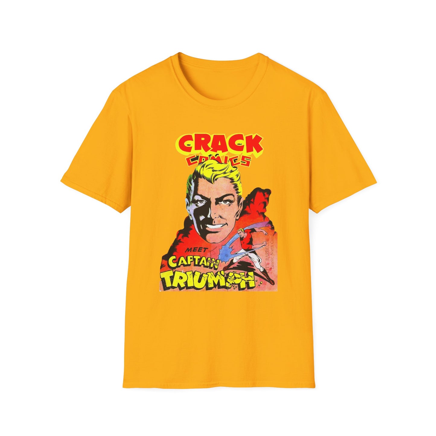 Vintage Comic T-Shirt - Retro Crack Design in Soft 100% Cotton for Comic Fans