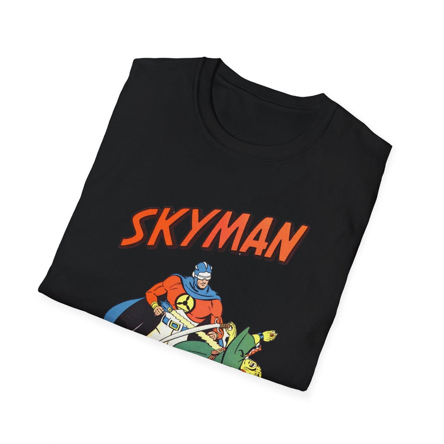 Vintage Comic T-Shirt: 100% Cotton Skyman Graphic Tee for Nostalgic Comic Fans