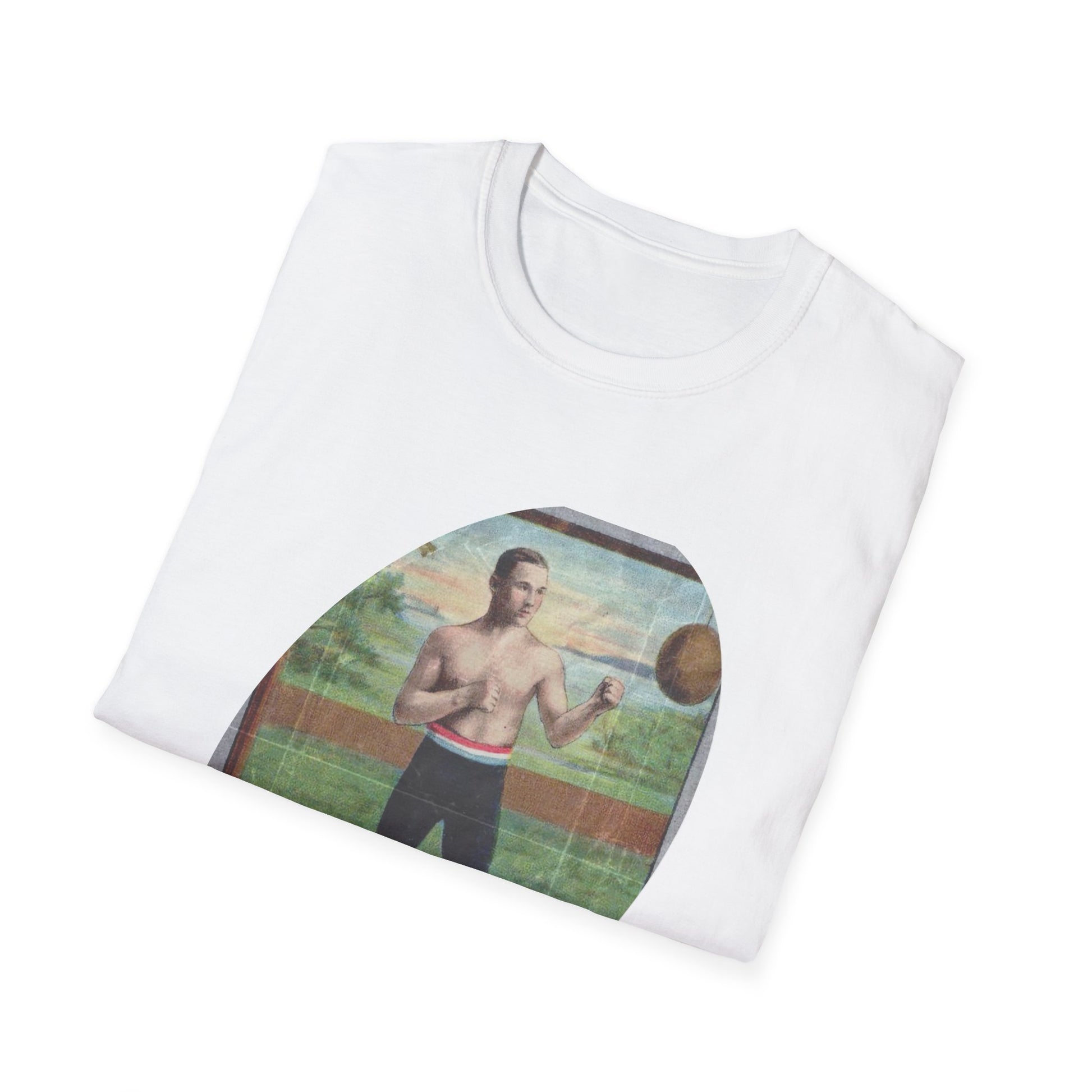 Retro Boxer Fighter Unisex Cotton T-Shirt - Old School Male 