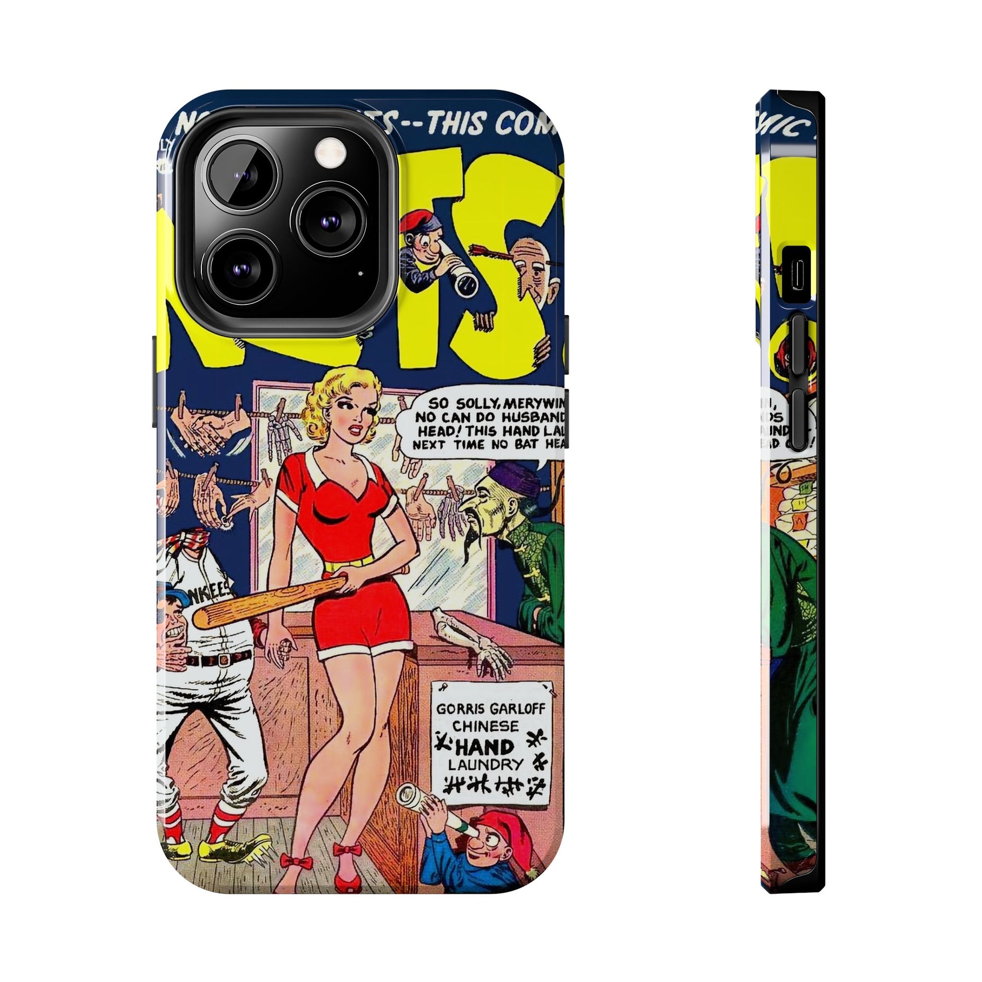 Vintage Comic Book Inspired Tough Phone Cases - Old School Male 