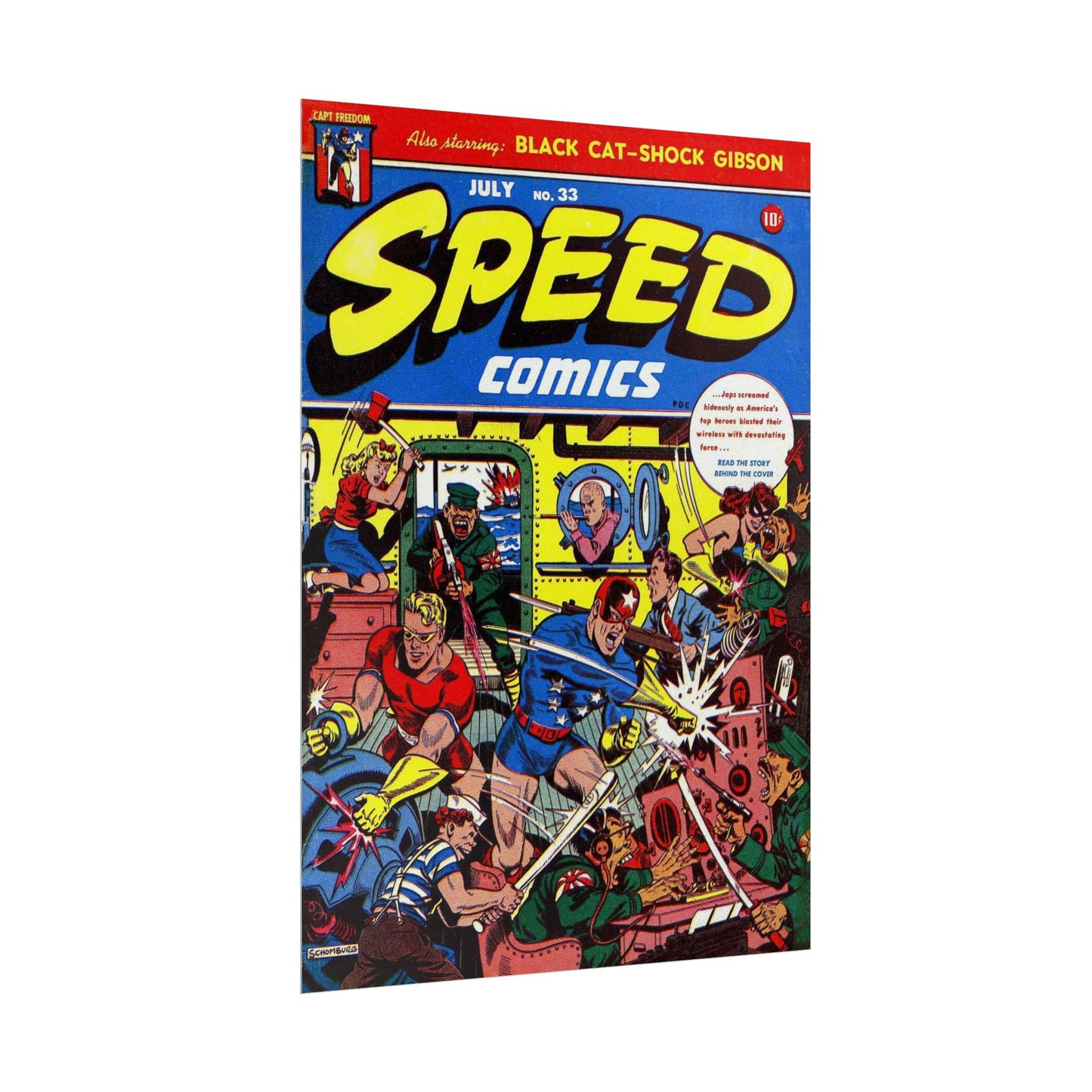 Retro Speed Comics Rolled Poster Rolled Posters - Old School Male 