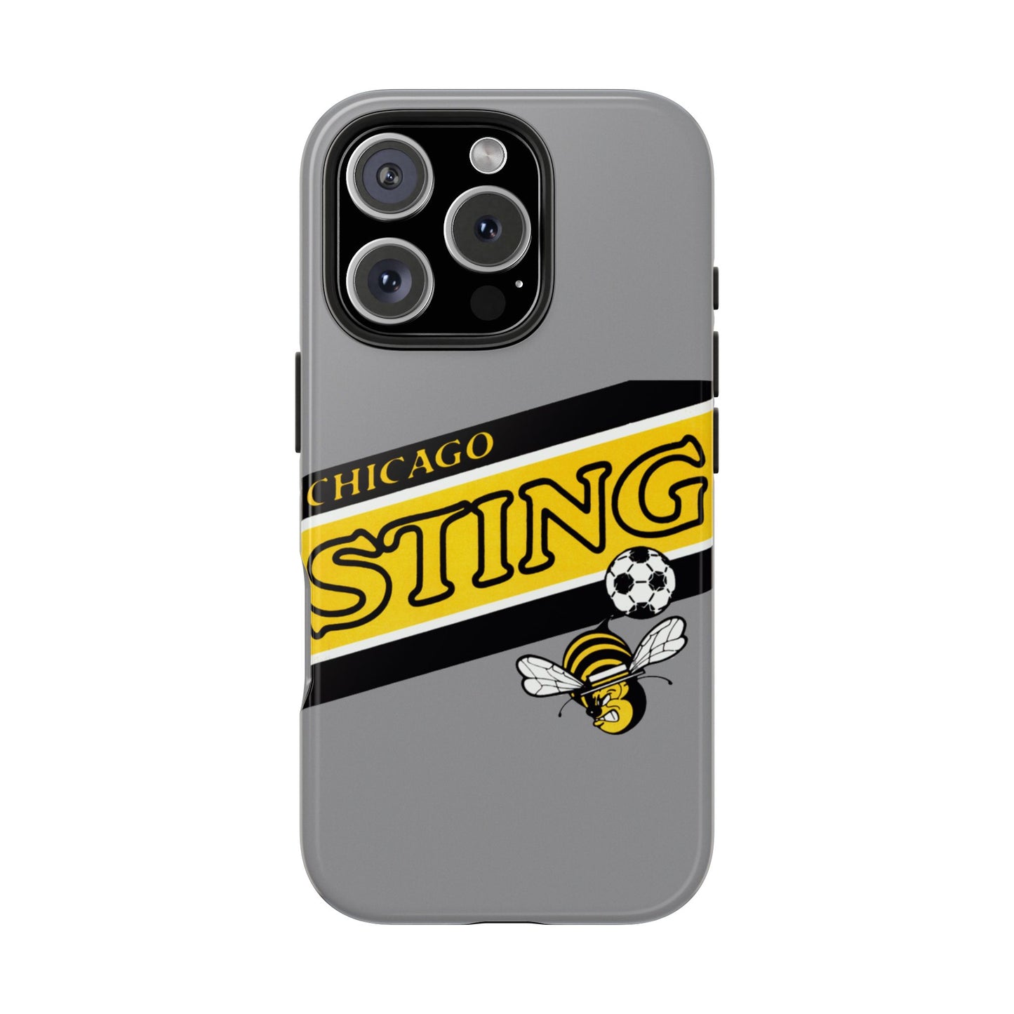 Vintage Chicago Sting Soccer Team Logo Durable Phone Cases - Old School Male 