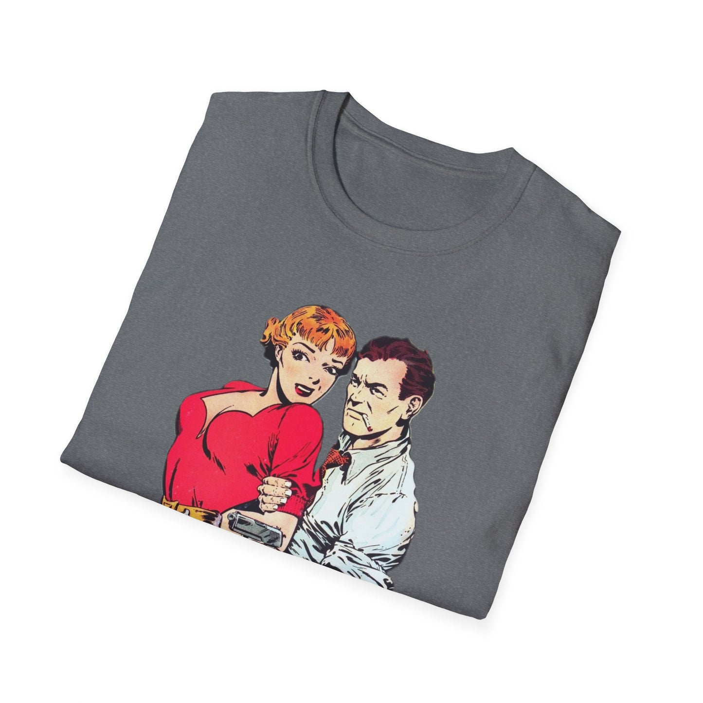 Vintage Comic Style Unisex T-Shirt Featuring Dynamic Duo