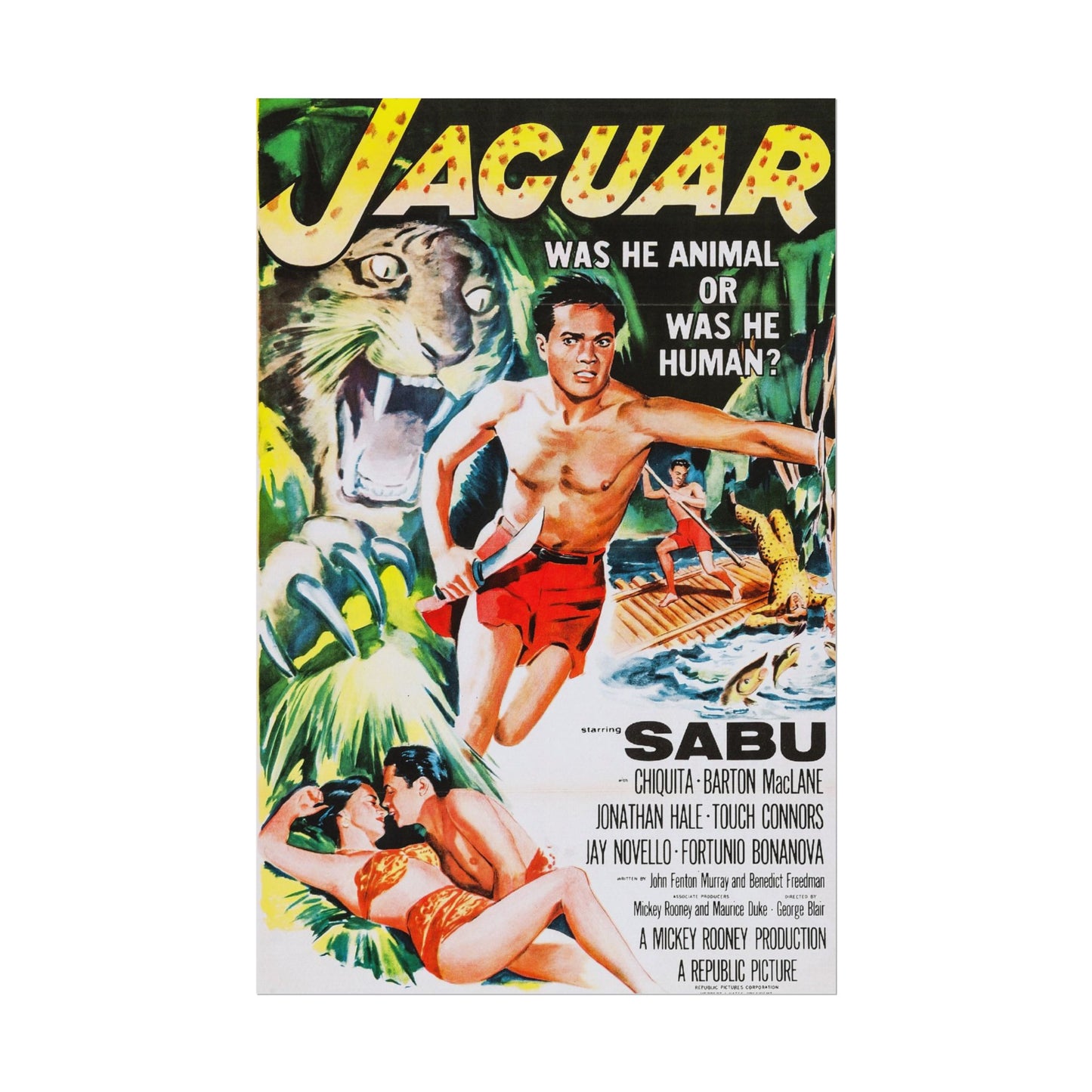 Movie Poster Rolled Poster - Retro Jaguar Sabu Film