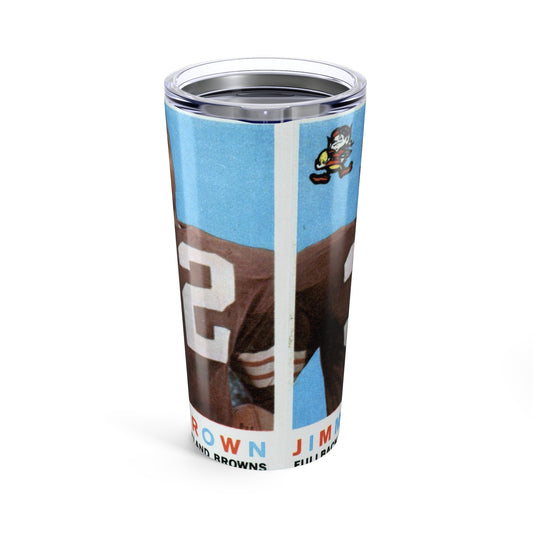 Vintage Jim Brown NFL Legend Insulated Tumbler 20oz - Old School Male 