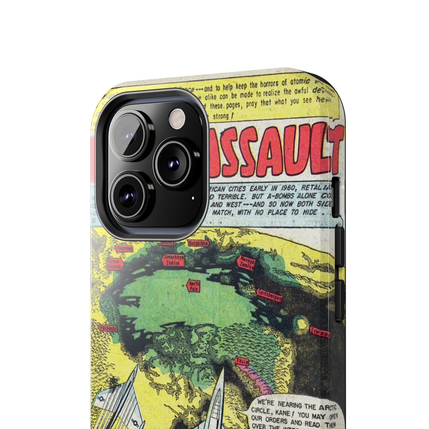 Vintage Atomic Warfare Comic Page Rugged Phone Cases