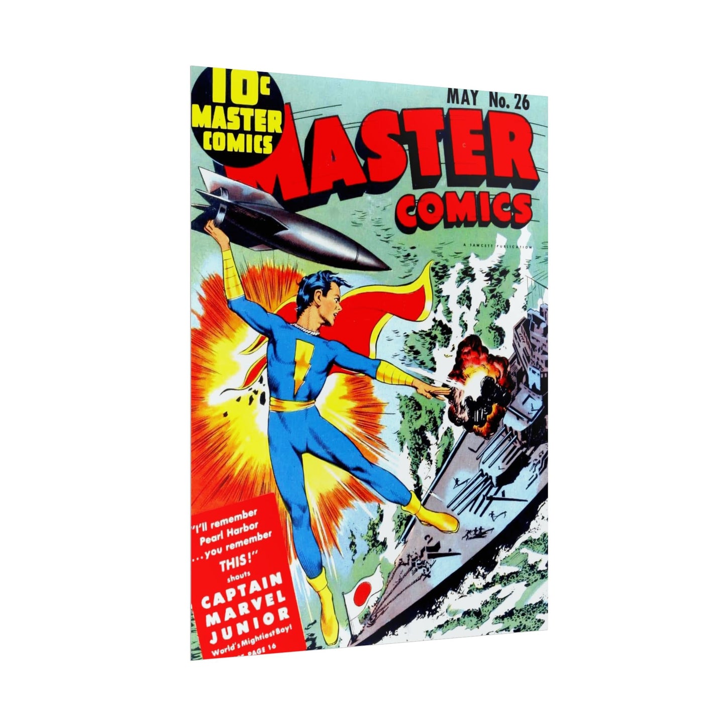 Retro May Number 26 Master Comics Cover Poster Print - Old School Male 