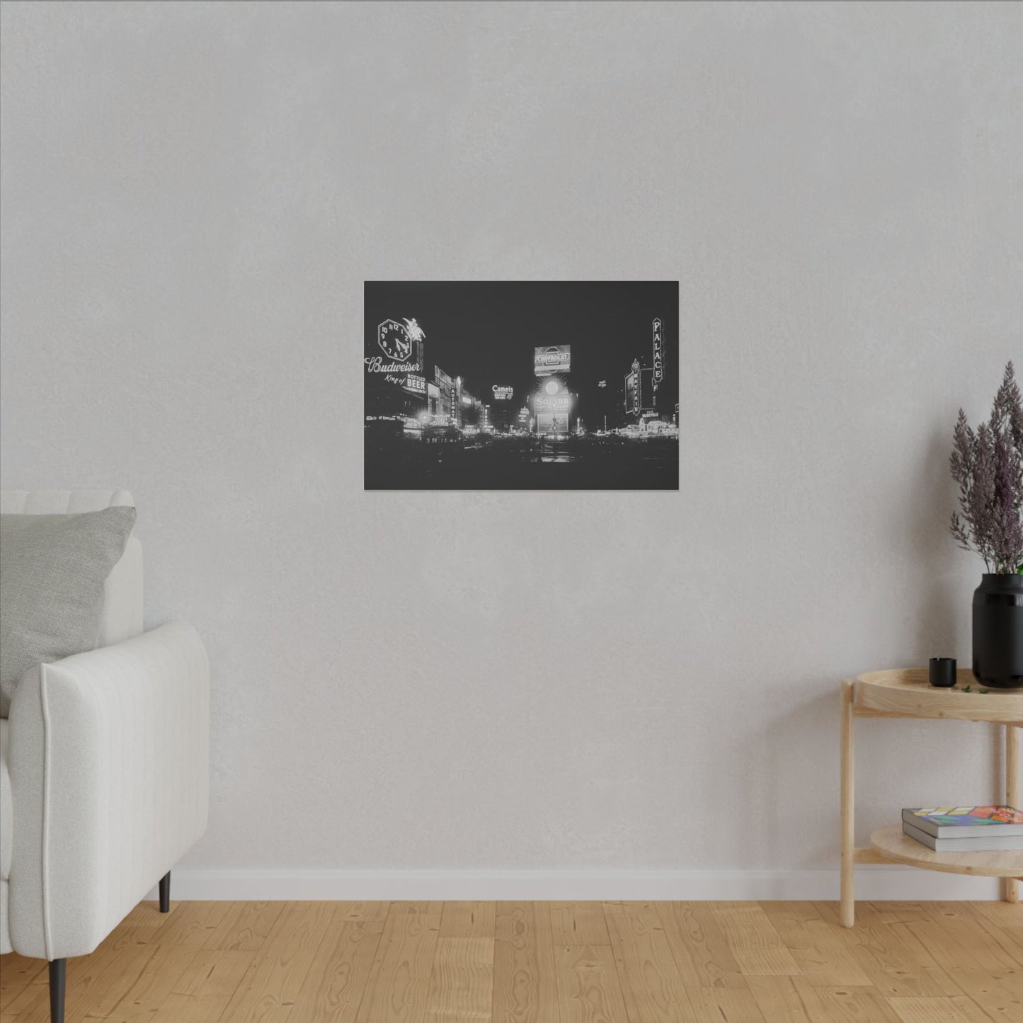 Nighttime Elegance: Vintage Times Square Matte Canvas Print (Multiple Sizes Available)