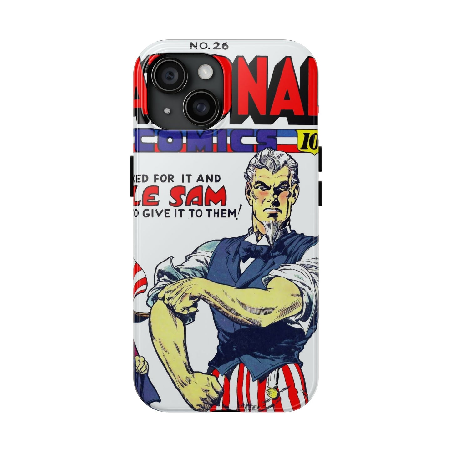 Vintage Comic Art Durable Phone Cases - Old School Male 