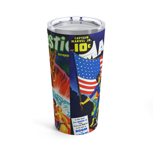 Tumbler 20oz - Retro Comic Book Cover Drink Tumbler - Old School Male 