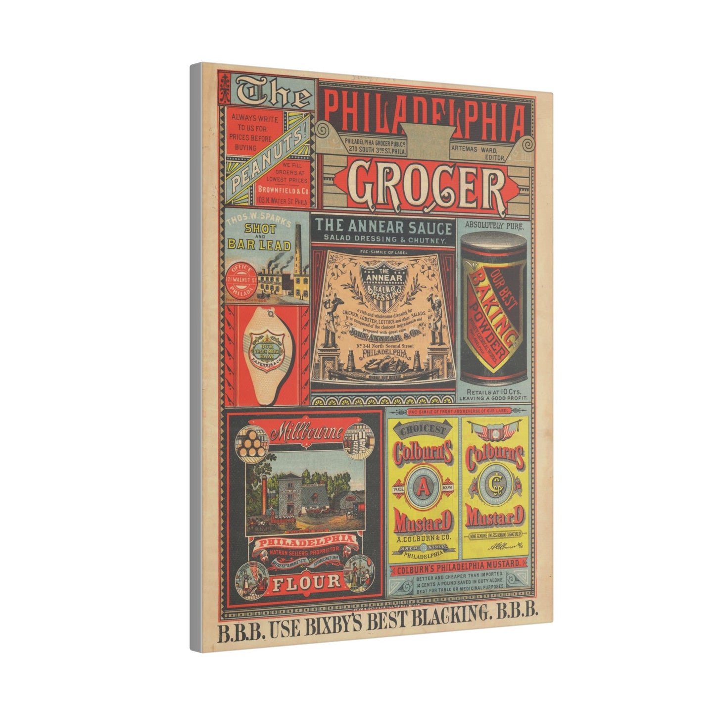 Vintage Grocery Store Canvas Art Print