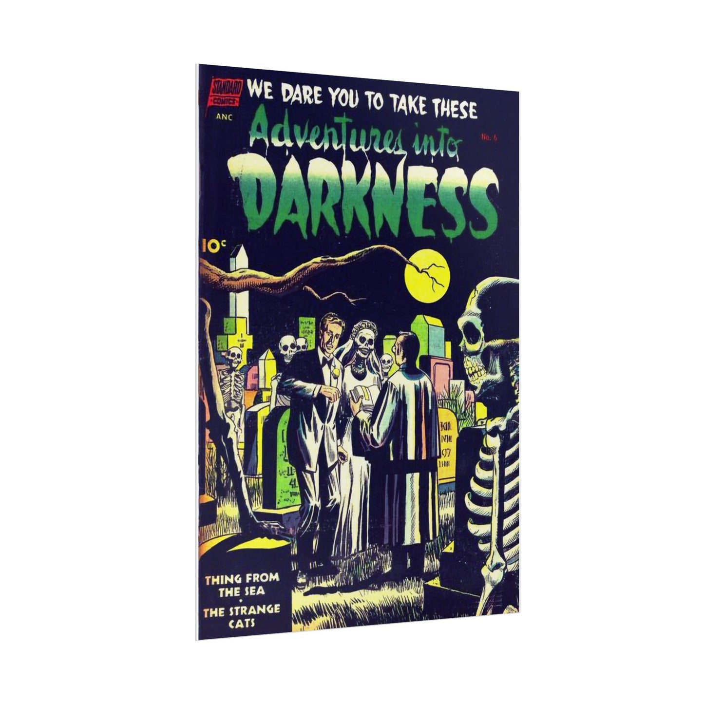 Retro Standard Comics Adventures in Darkness Comic Cover Poster