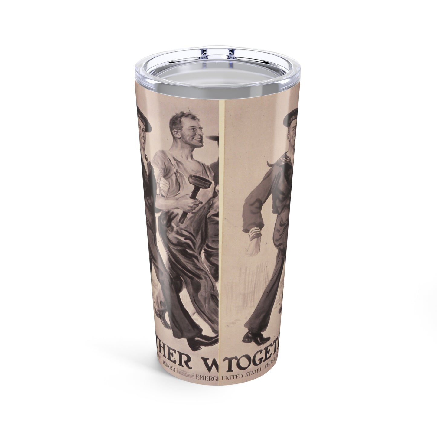 Retro WWII Insulated Tumbler 20oz - Old School Male 