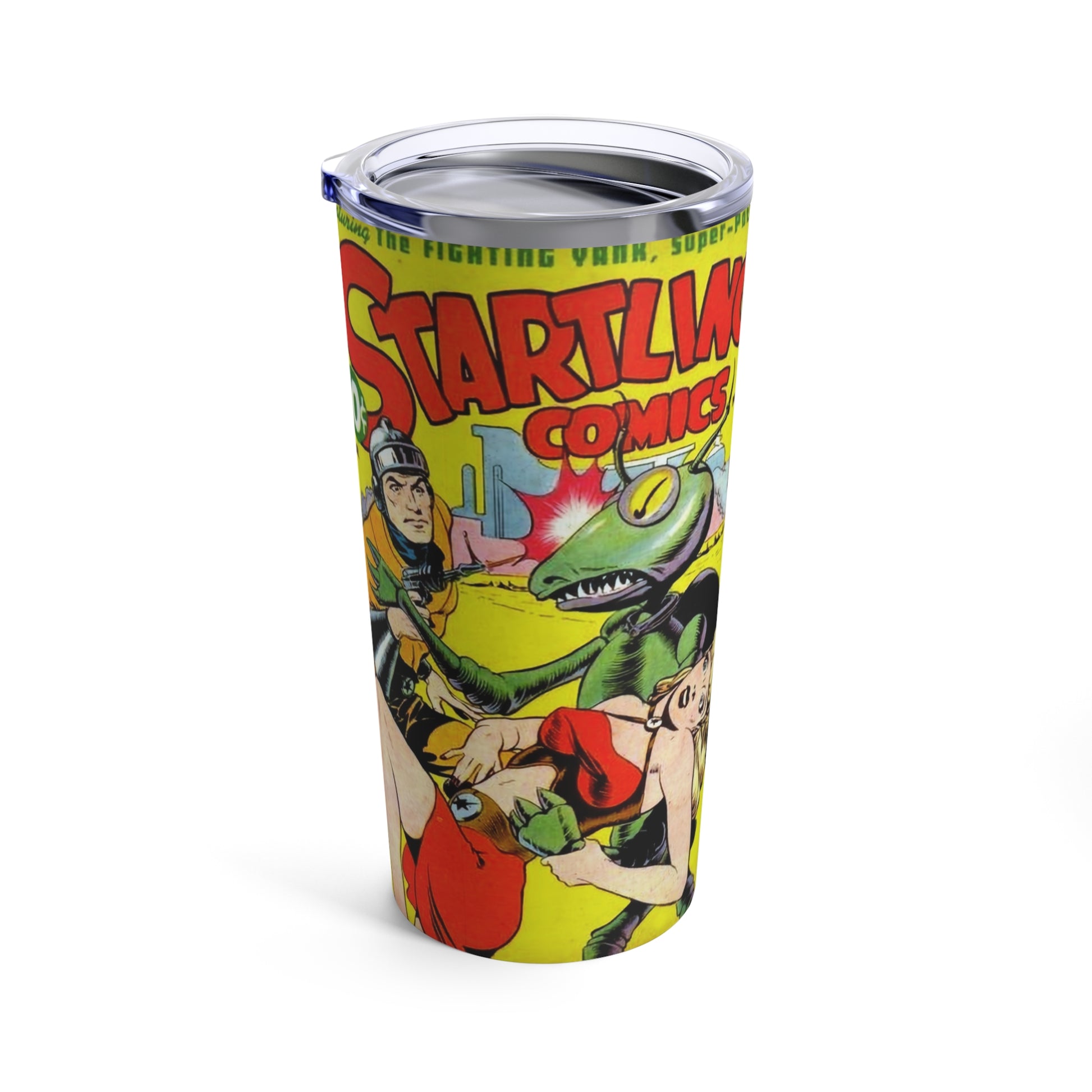 Drink Tumbler Retro 50s Comic Book Design 20oz - Old School Male 