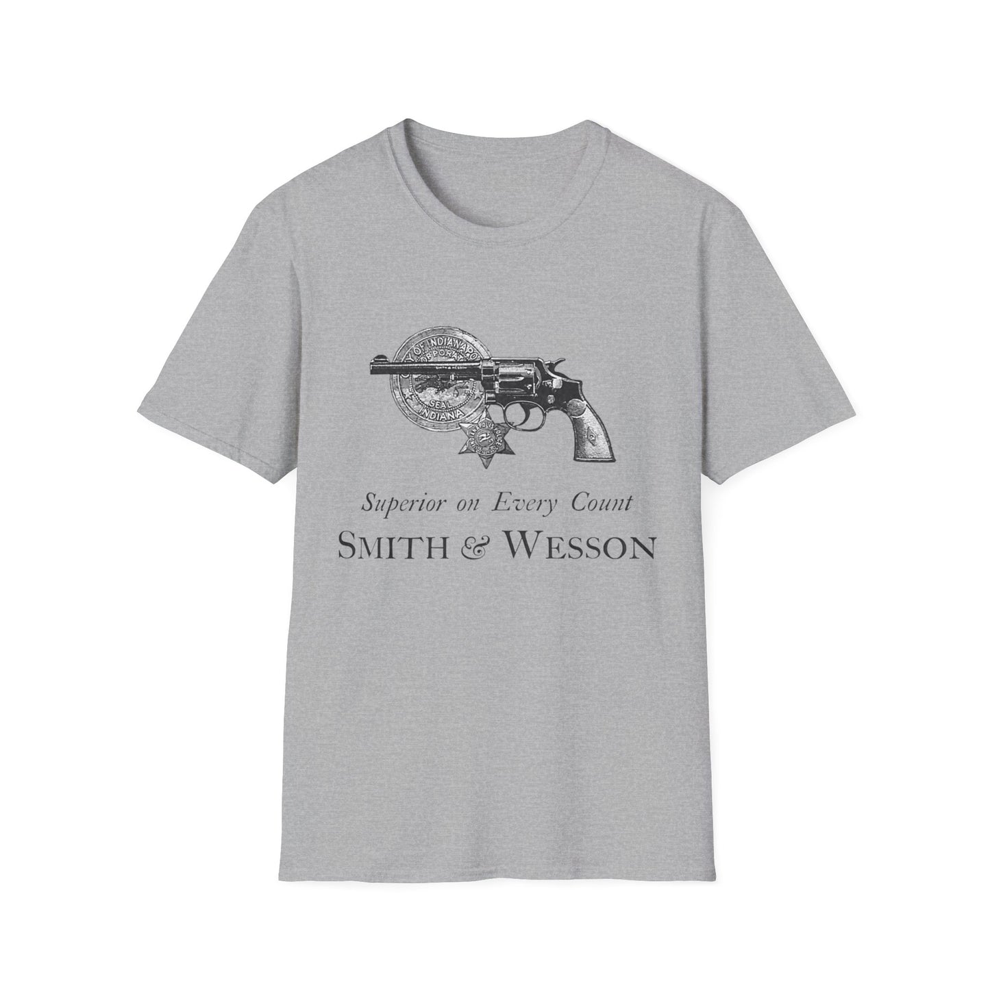 Vintage Smith And Wesson T-Shirt - Classic Ad Tee For Firearm Enthusiasts, Made In USA Cotton