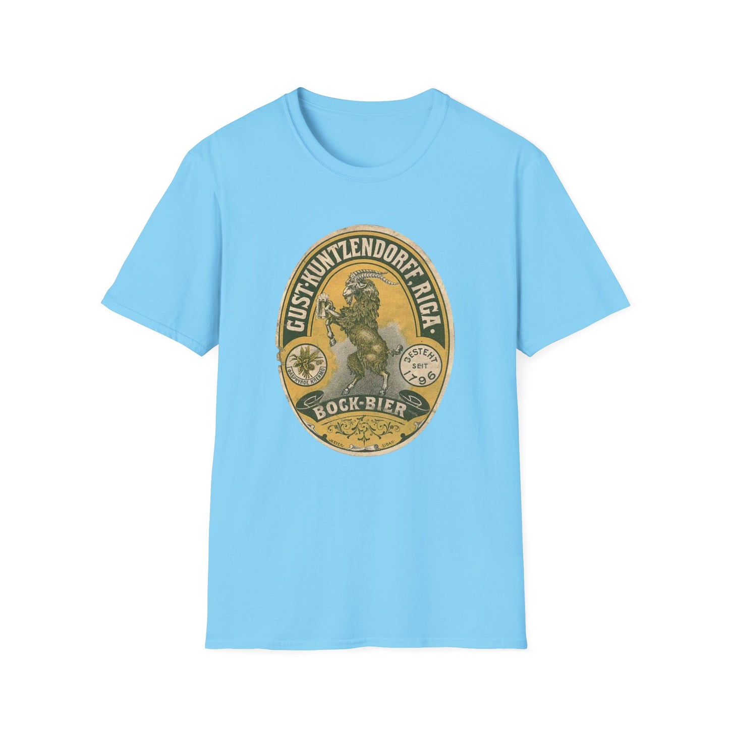 Sip in Style With This Vintage Bock Beer Unisex Softstyle Tee - Pure Cotton Comfort!