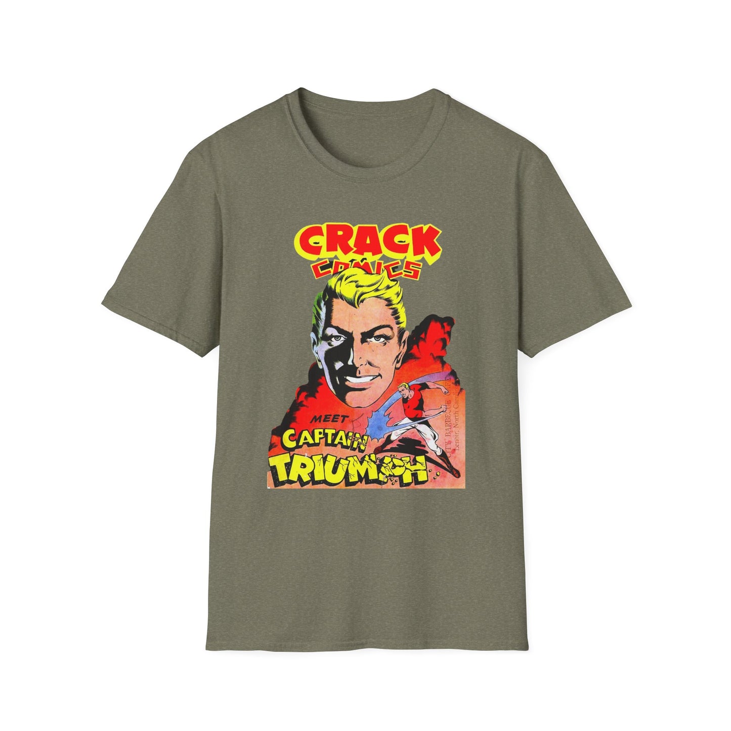 Vintage Comic T-Shirt - Retro Crack Design in Soft 100% Cotton for Comic Fans