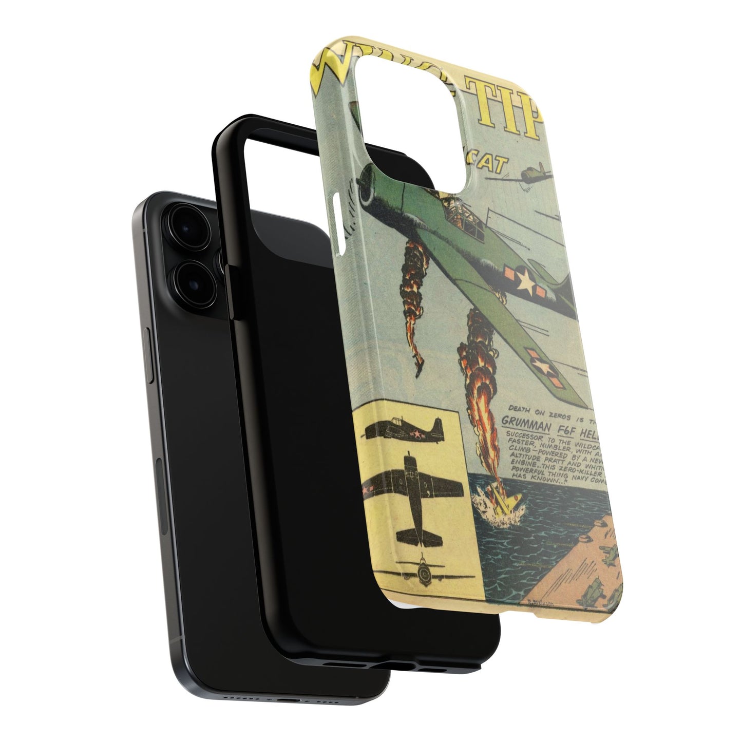 Retro Wings Comic Page Tough Phone Cases