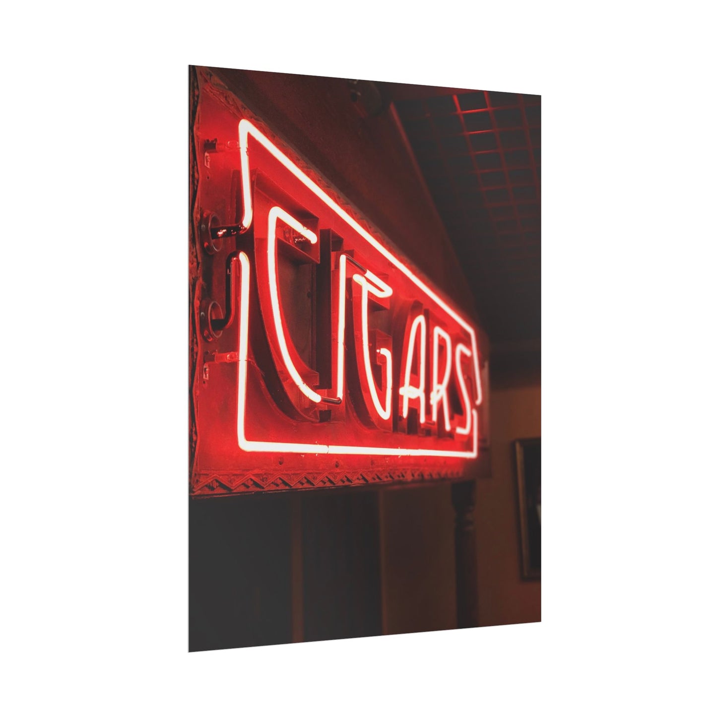 Neon Cigar Sign Poster